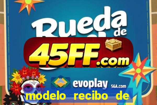 modelo recibo de pagamento word